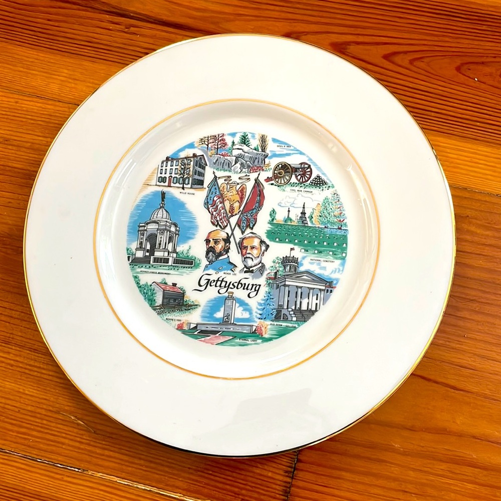 Vintage Ridgewood China Gettysburg decoration plate